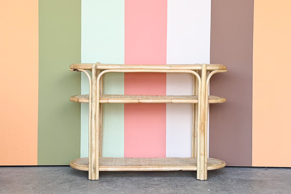 Coastal Chic Rattan Console