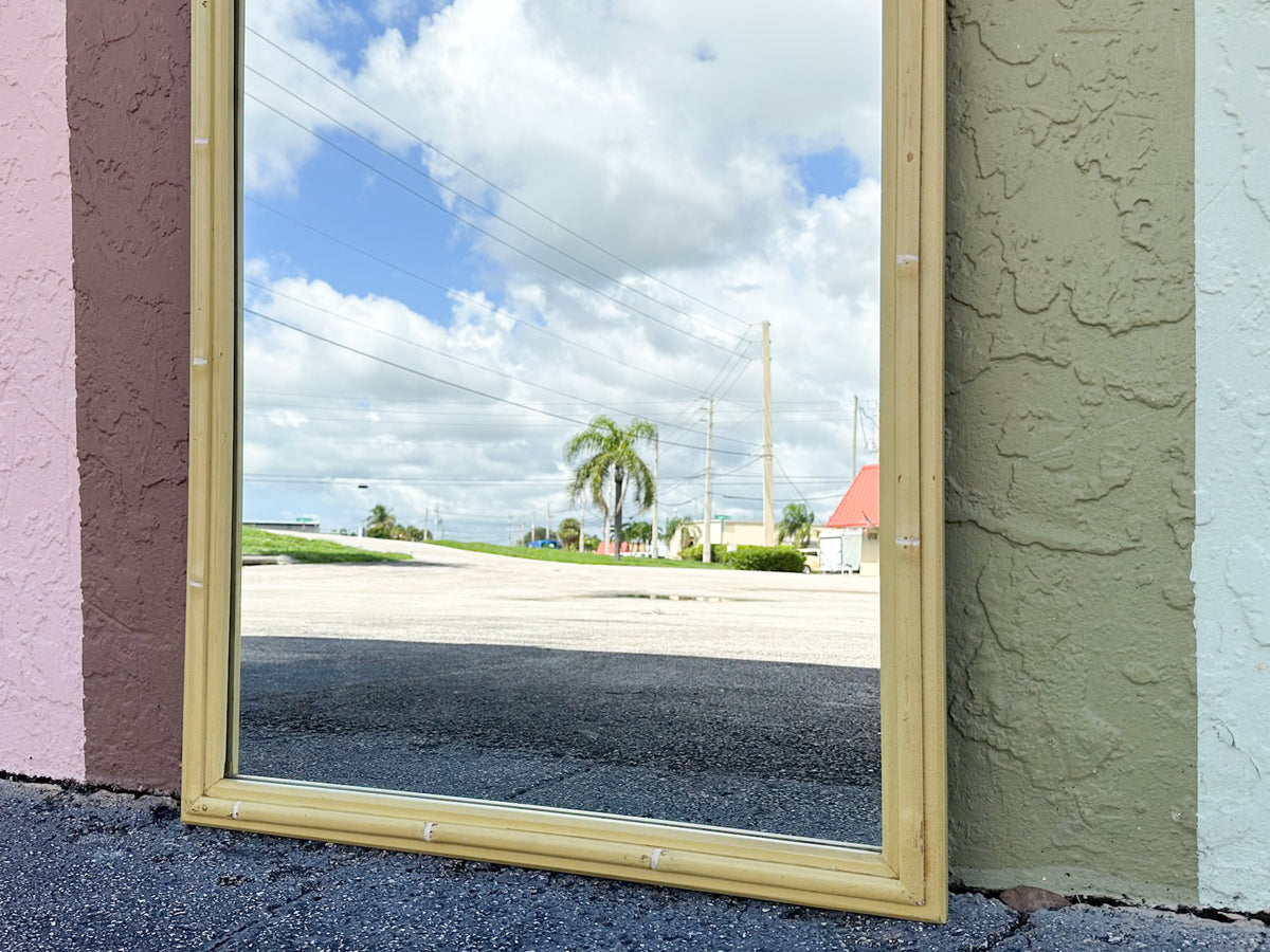 Simple Chic Faux Bamboo Mirror