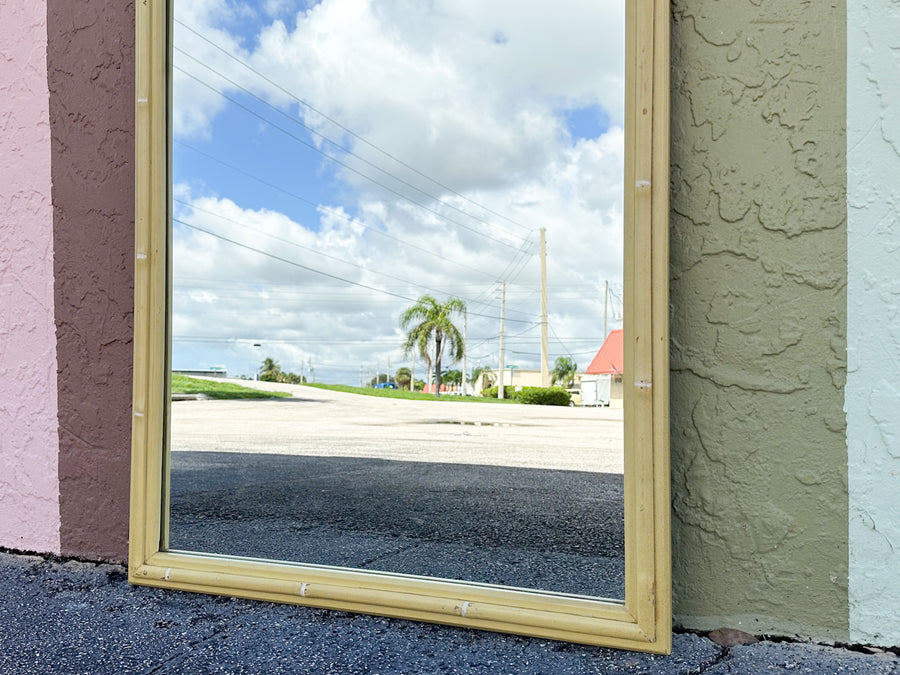 Simple Chic Faux Bamboo Mirror