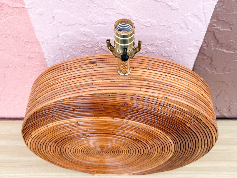 Large Round Pencil Reed Lamp