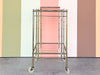 Hollywood Regency Faux Bamboo Metal Bar Cart