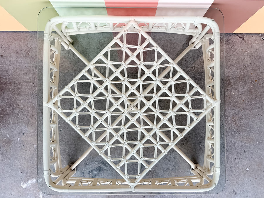Palm Beach Chic Rattan Coffee Table