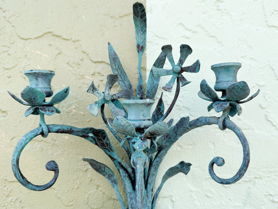 Pair of Pretty Patina Wall Sconces