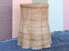 Draped Wicker Side Table