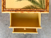 Pair of Banana Leaf Rattan Nightstands