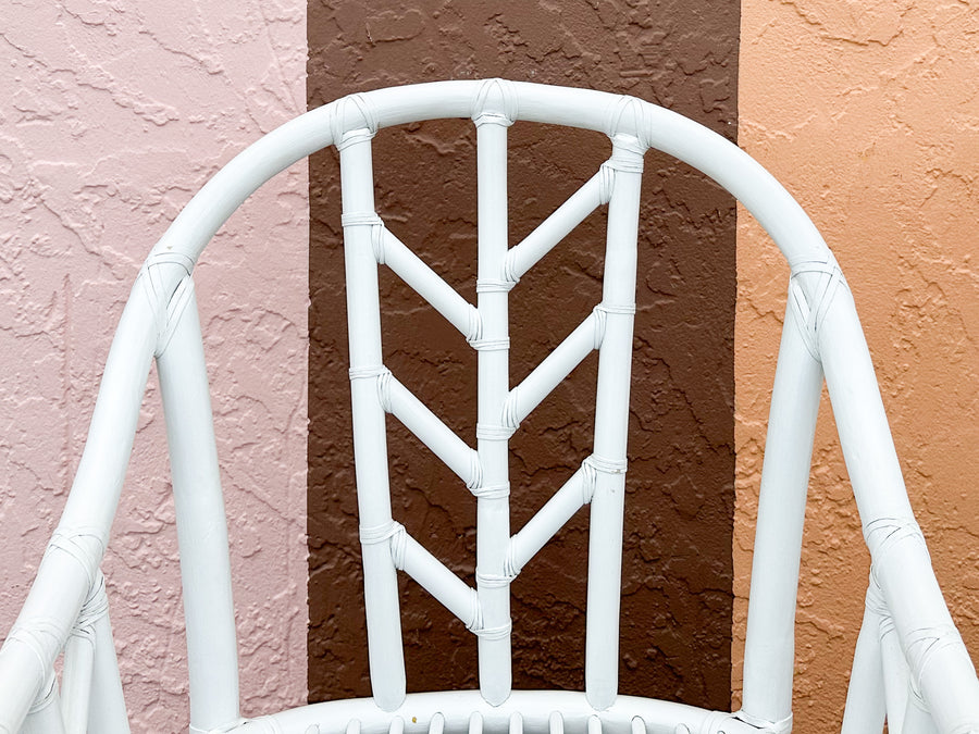 Pair of McGuire Feather Back Chairs