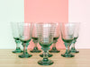 Set of Eight Sea Blue Glassware