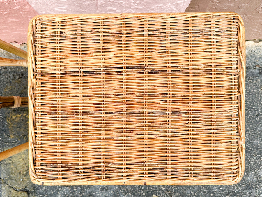 Pair of Cute Rattan Side Tables