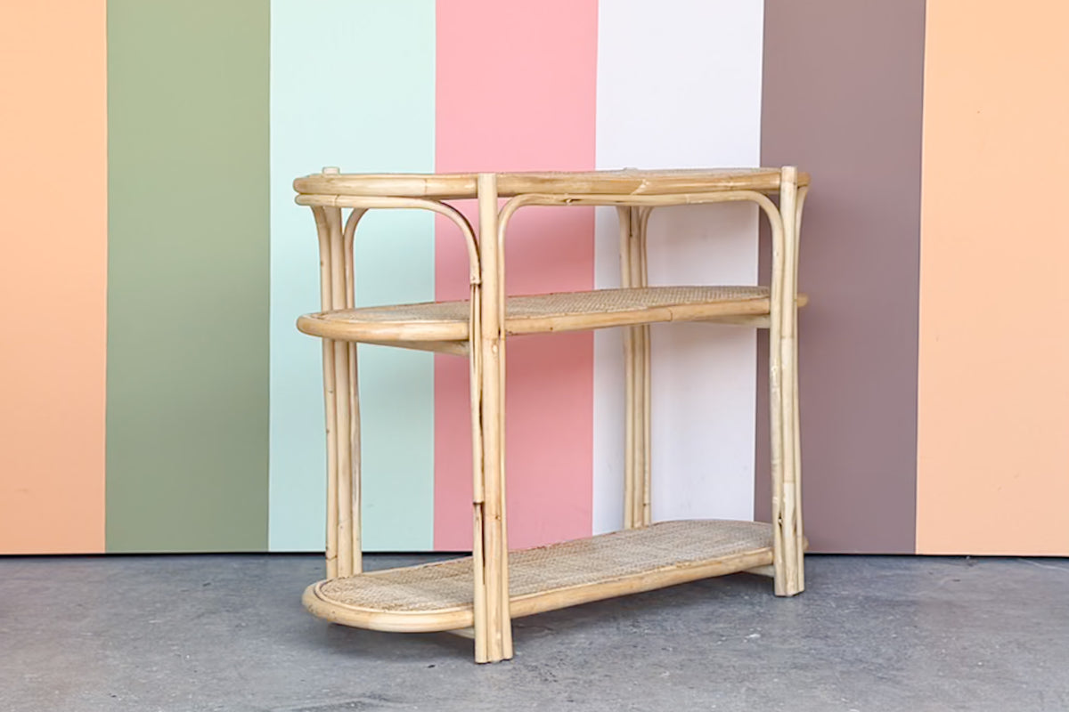 Coastal Chic Rattan Console