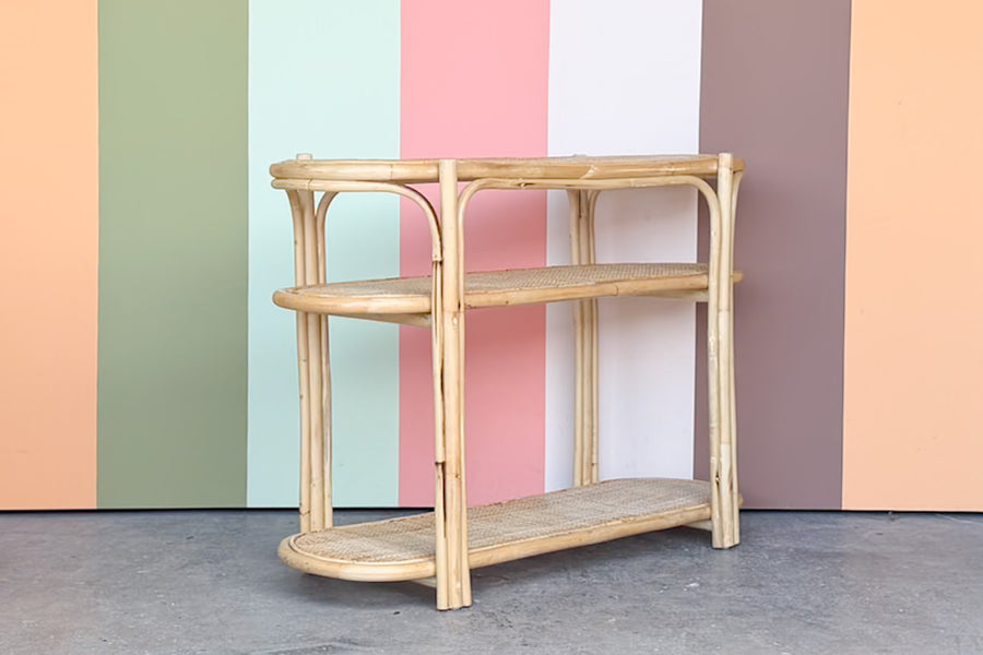 Coastal Chic Rattan Console