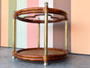 Tortoiseshell Rattan Clover Side Table