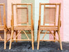 Set of Six Old Florida Style Rattan Dining Chairs