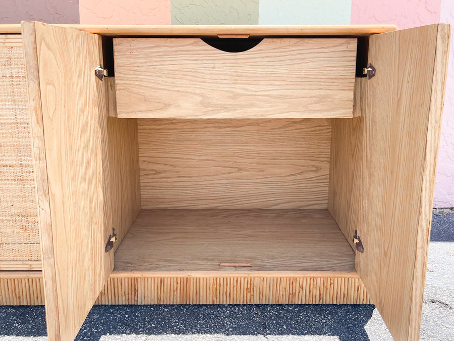 Island Style Rattan Wrapped Credenza
