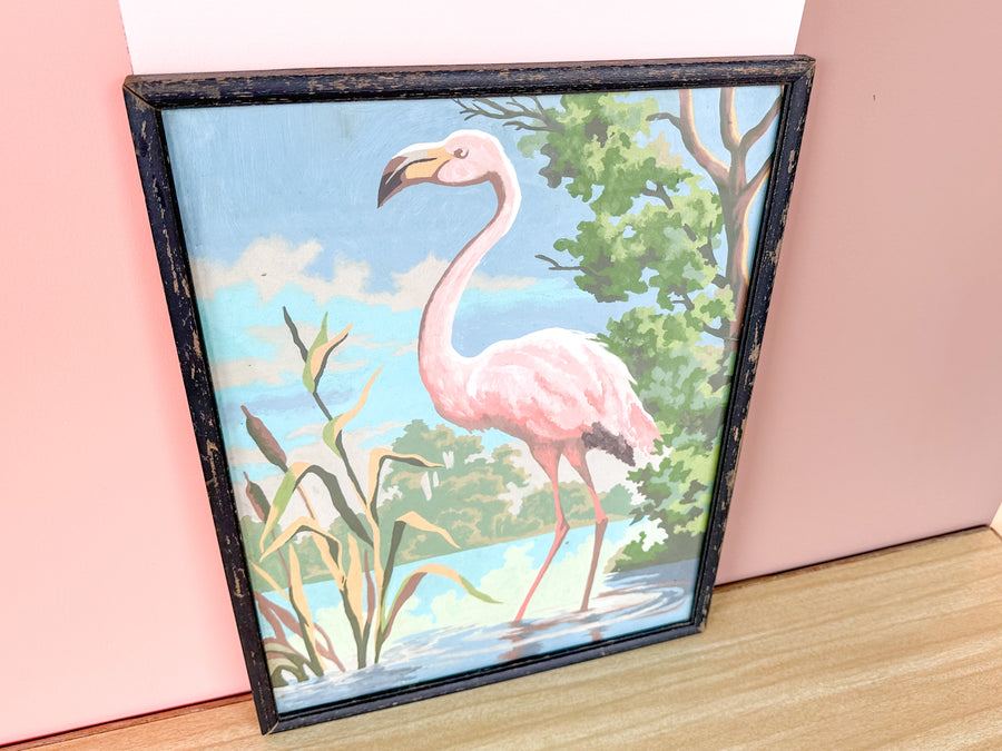 Lone Flamingo Paint by Number Art