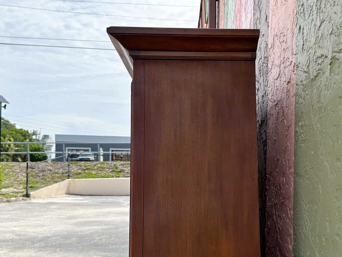 Handsome Wood Pagoda Cabinet