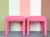 Pair of Hot Pink Parsons Stools