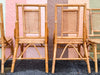 Set of Six Old Florida Style Rattan Dining Chairs