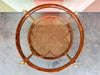 Tortoiseshell Rattan Clover Side Table