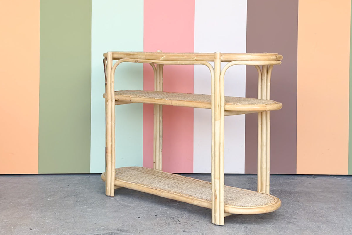 Coastal Chic Rattan Console