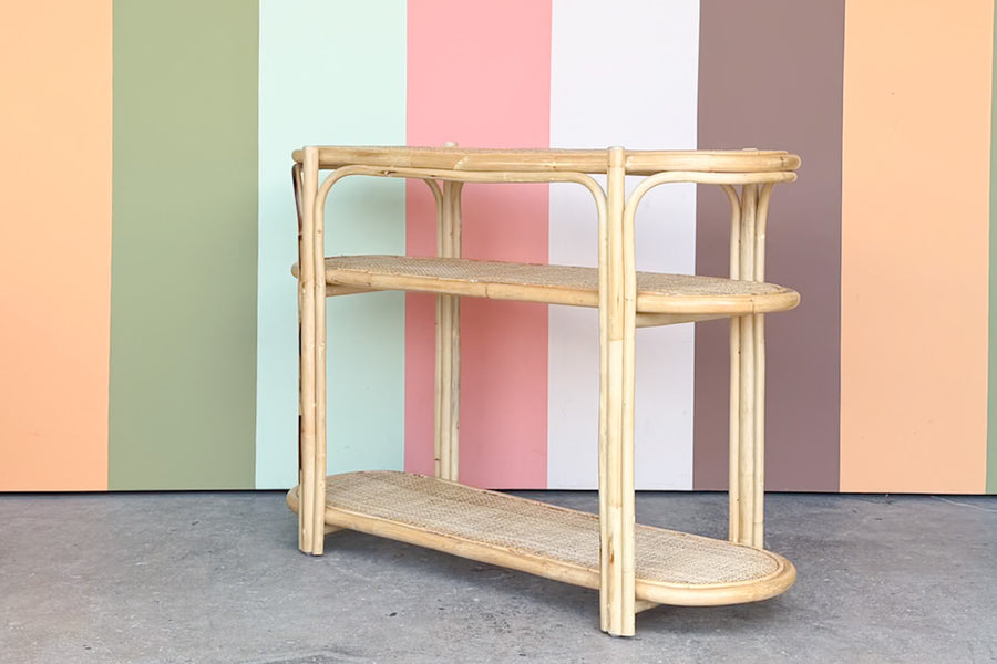 Coastal Chic Rattan Console