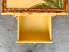 Pair of Banana Leaf Rattan Nightstands