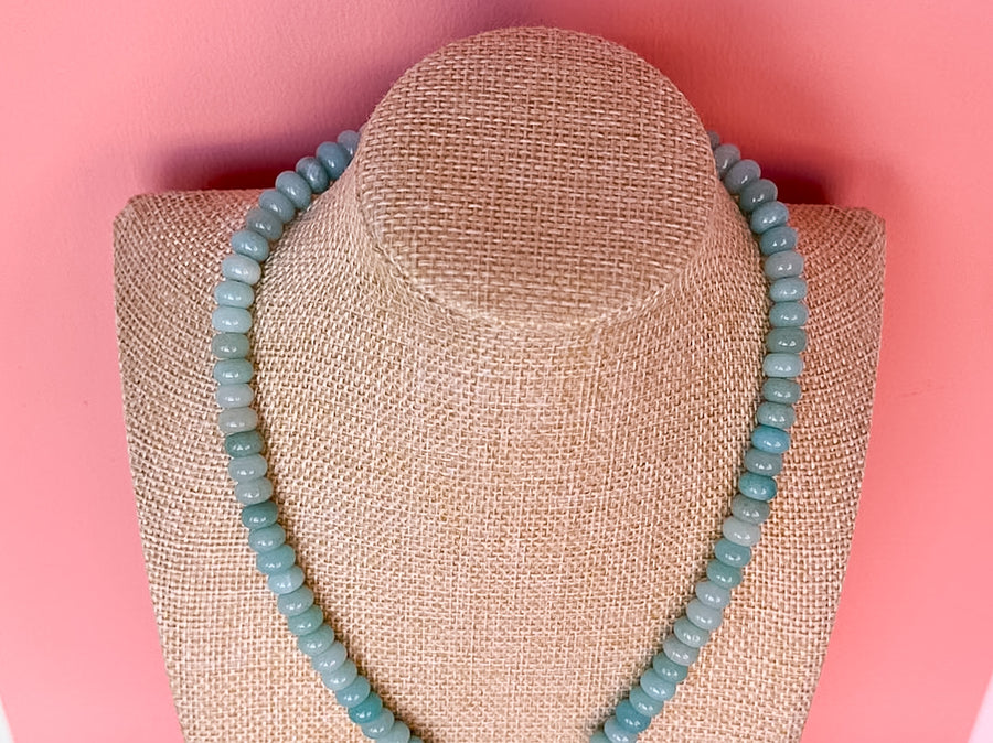 Palm Beach Regency's Aqua Amazonite Shell and Gemstone Necklace