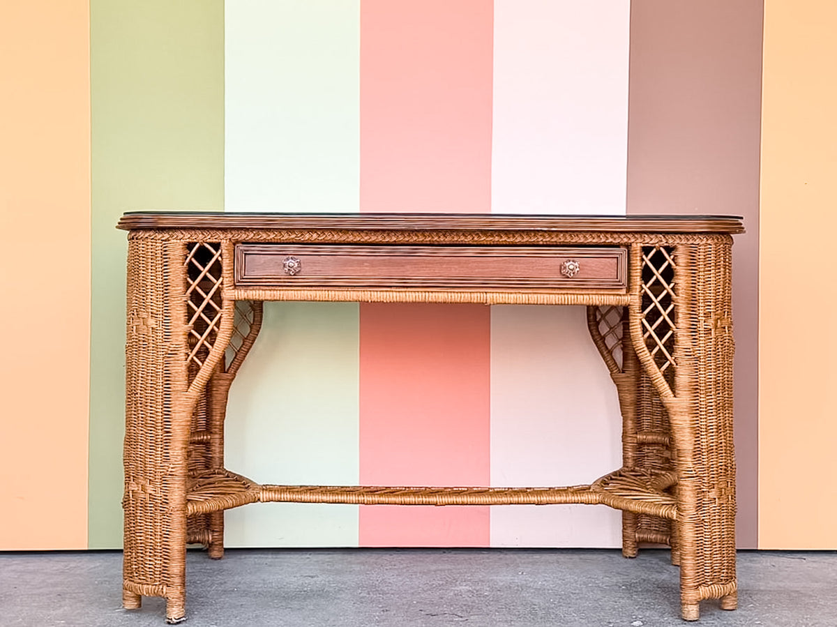 Henry Link Braided Wicker Desk