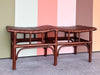 Curved Rattan Bench