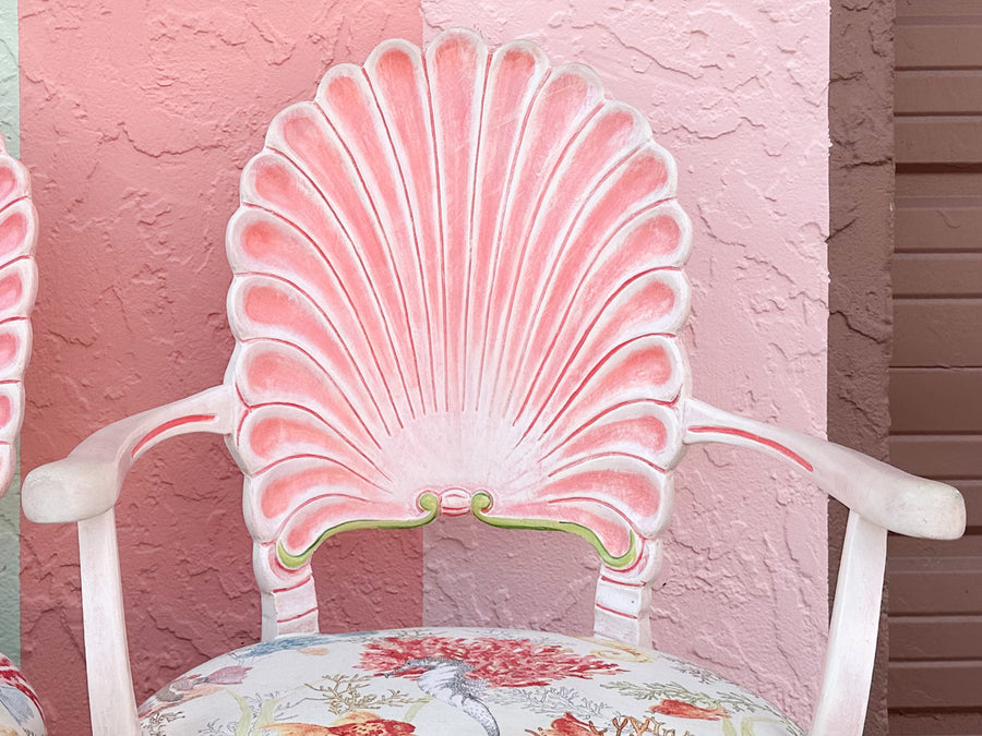 Set of Eight Shell Back Dining Chairs