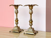 Pair of Brass Pineapple Candlesticks