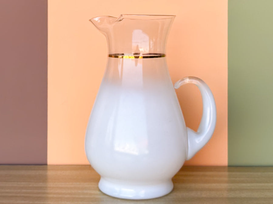White Blendo Pitcher and Glassware Set