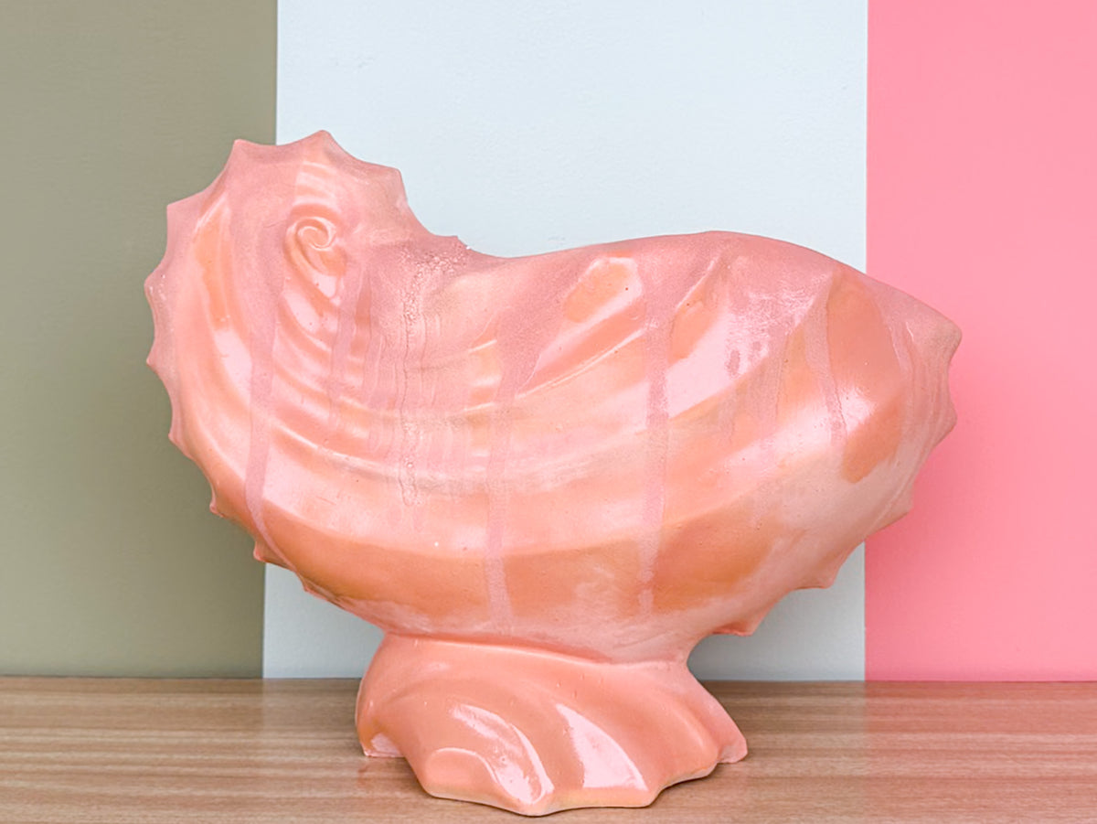 Peach Nautilus Shell Cachepot