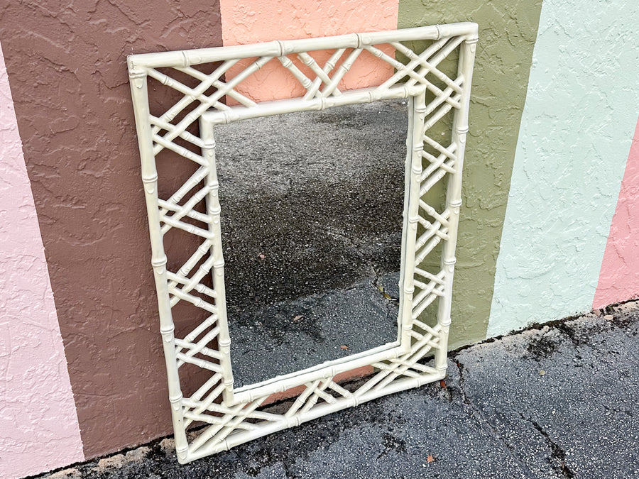 Palm Beach Chic Faux Bamboo Mirror