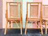 Set of Six Old Florida Style Rattan Dining Chairs