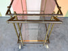 Hollywood Regency Faux Bamboo Metal Bar Cart