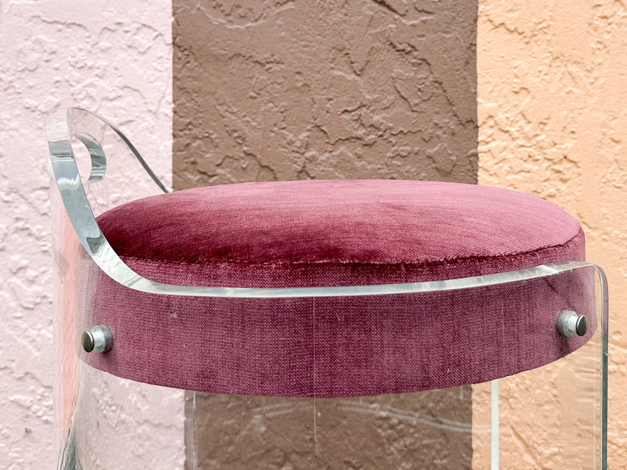 Fab Lucite Stool on Castors