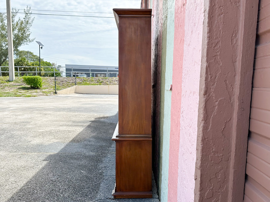 Handsome Wood Pagoda Cabinet