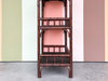 Handsome Faux Bamboo and Wicker Etagere