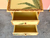 Pair of Banana Leaf Rattan Nightstands