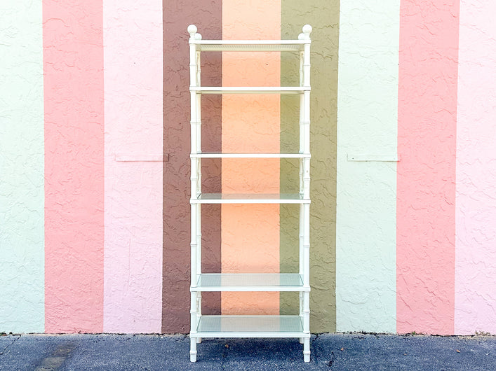 Faux Bamboo Etagere