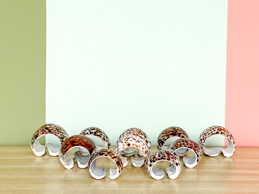 Set of Ten Tortoiseshell Napkin Rings