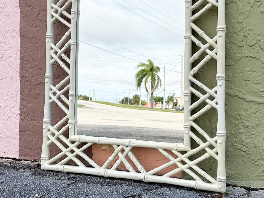 Palm Beach Chic Faux Bamboo Mirror