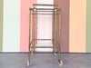 Hollywood Regency Faux Bamboo Metal Bar Cart