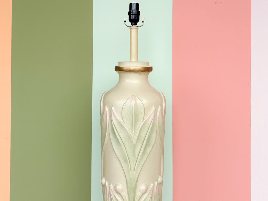 Floral MCM Plaster Floor Lamp