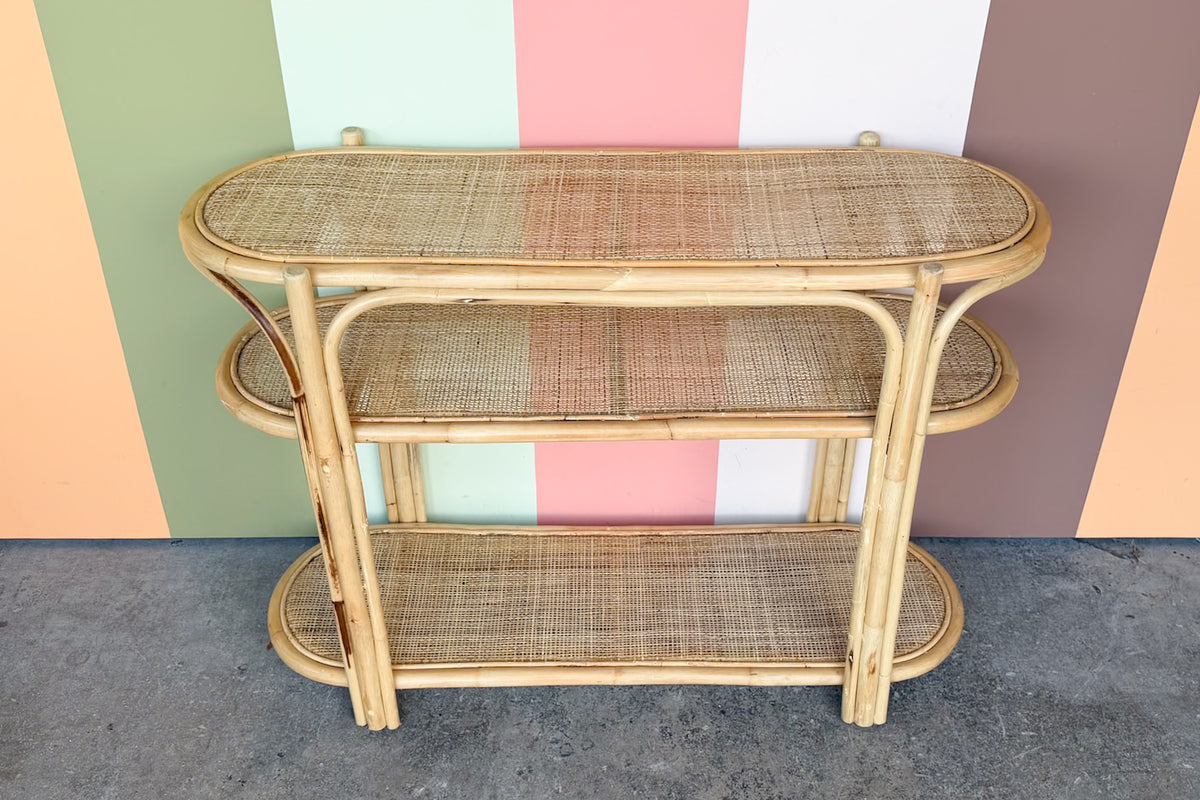 Coastal Chic Rattan Console