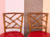 Set of Four Rattan Chippendale Chairs