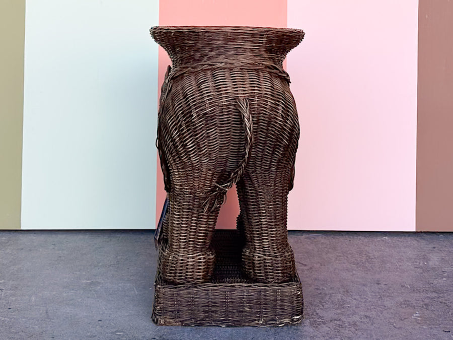 Wicker Elephant Plant Stand