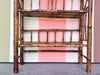 Petite Tortoiseshell Rattan Etagere