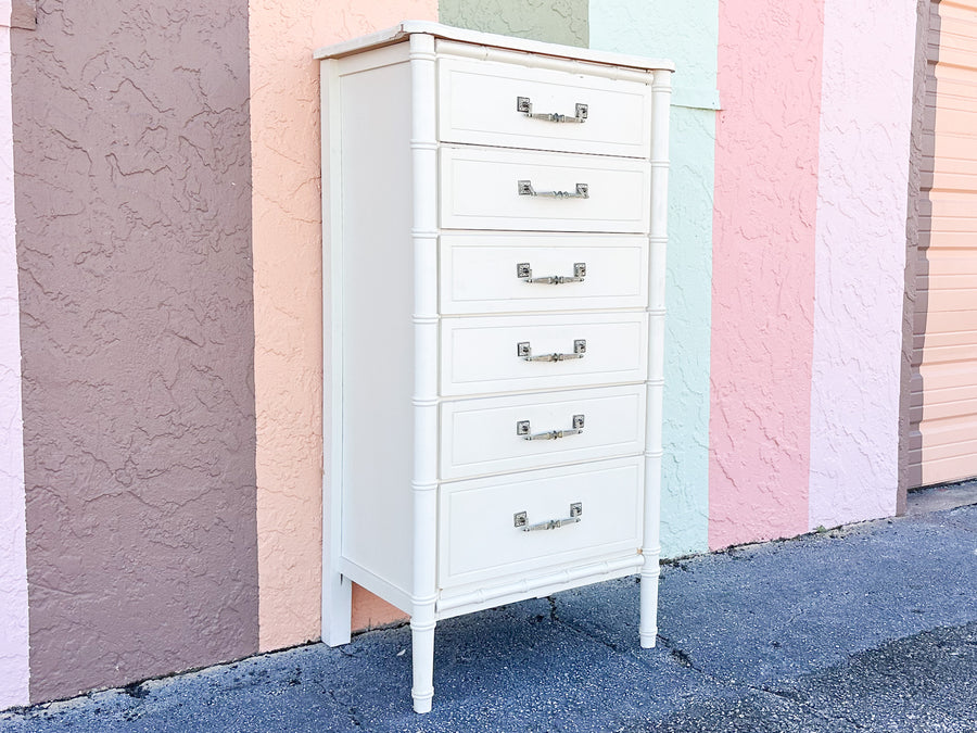 Palm Beach Style Faux Bamboo Lingerie Chest