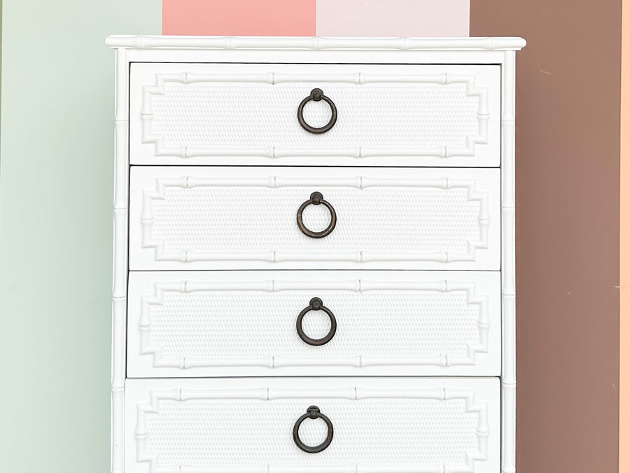 Palm Beach Style Faux Bamboo Lingerie Chest